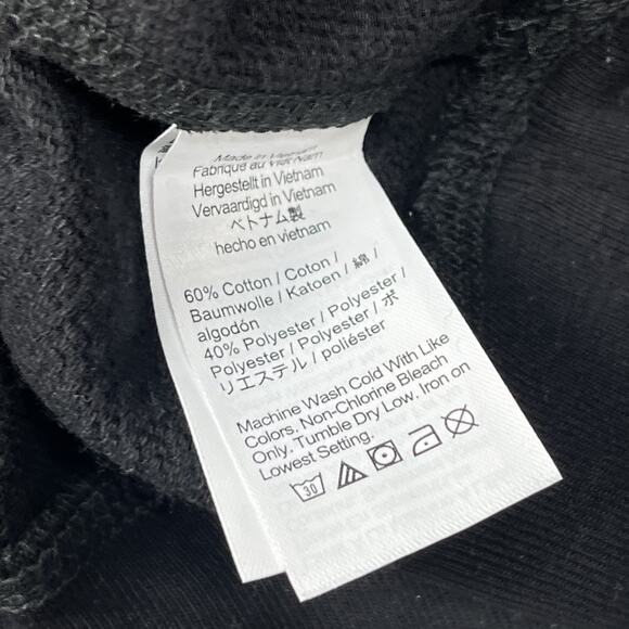 J Crew Sweater Sweatshirt Tee Mens Medium Black Single Dye Crewneck Pullover - Picture 7 of 8